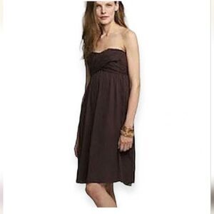 Jcrew chocolate brown silk dress size 10